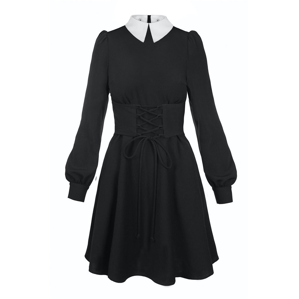 Sally Dress with Two Detachable Collars